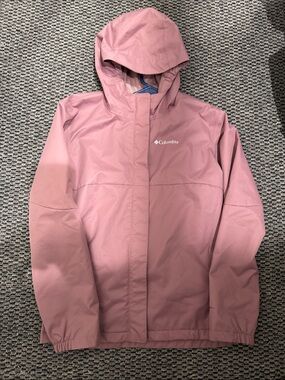 Columbia Dusty Rose Hooded Rain Jacket